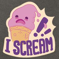 I Scream For Ice Cream Cute Cotton Canvas Backpack