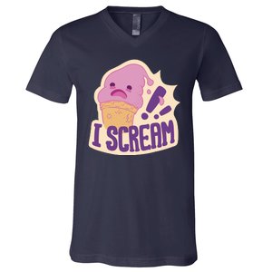 I Scream For Ice Cream Cute V-Neck T-Shirt