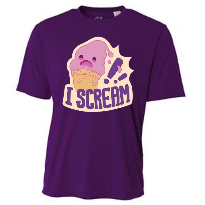 I Scream For Ice Cream Cute Cooling Performance Crew T-Shirt