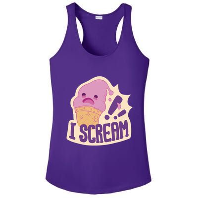 I Scream For Ice Cream Cute Ladies PosiCharge Competitor Racerback Tank