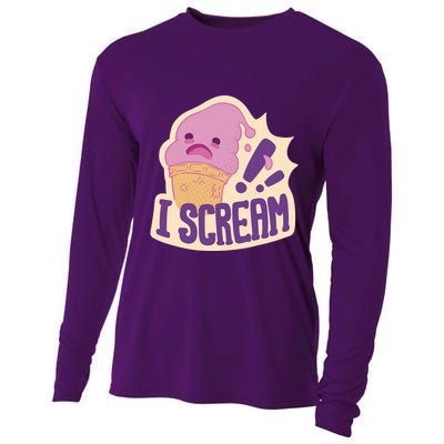 I Scream For Ice Cream Cute Cooling Performance Long Sleeve Crew
