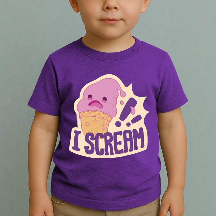 I Scream For Ice Cream Cute Toddler T-Shirt