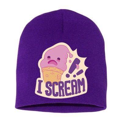 I Scream For Ice Cream Cute Short Acrylic Beanie