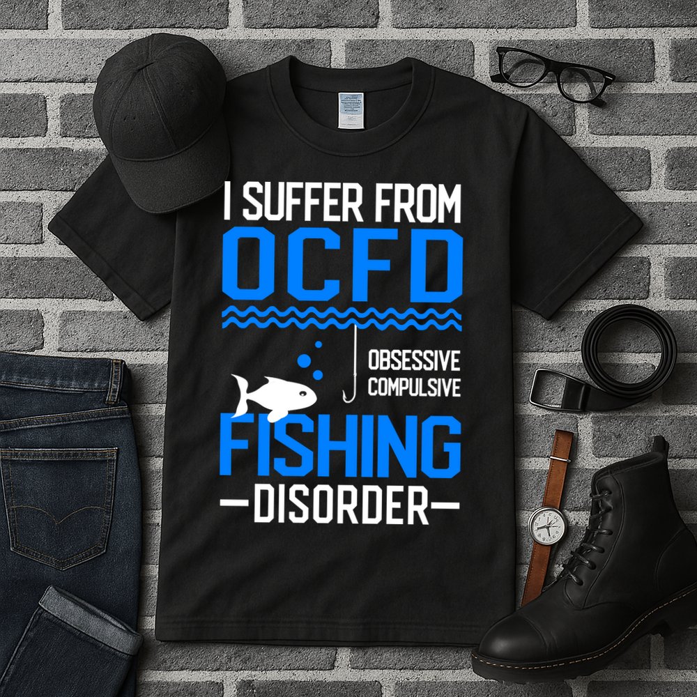 I Suffer From OCFD Fishing Discorder Cool Fish Daddy Tall T-Shirt