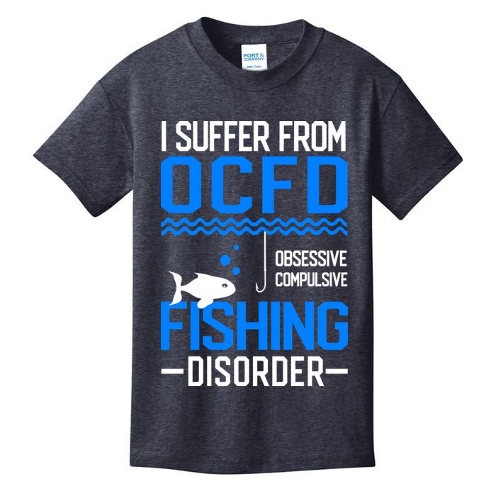 I Suffer From OCFD Fishing Discorder Cool Fish Daddy Kids T-Shirt