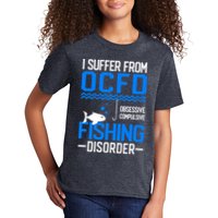 I Suffer From OCFD Fishing Discorder Cool Fish Daddy Kids T-Shirt