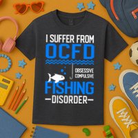 I Suffer From OCFD Fishing Discorder Cool Fish Daddy Kids T-Shirt