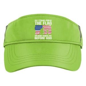 I Stand For The Flag And Kneel Before God Gift Adult Drive Performance Visor