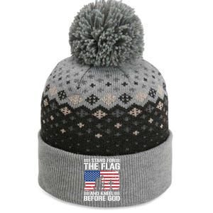 I Stand For The Flag And Kneel Before God Gift The Baniff Cuffed Pom Beanie