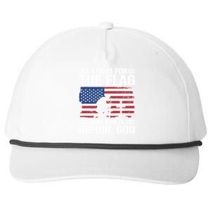 I Stand For The Flag And Kneel Before God Gift Snapback Five-Panel Rope Hat