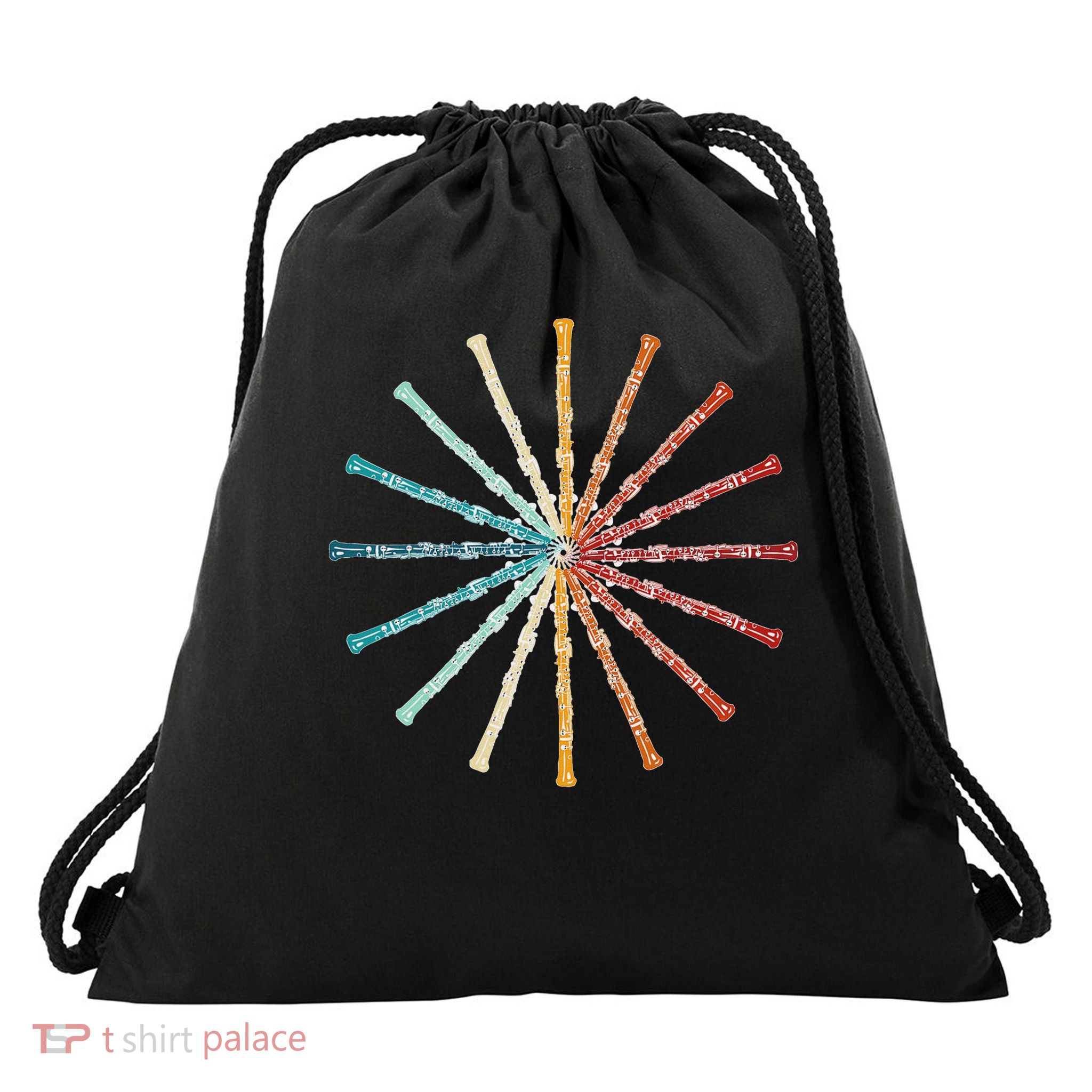 Irreverent S Funny Oboe Retro Rainbow Oboe Player Orchestra Band  Drawstring Bag