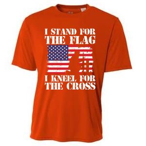 I Stand For The Flag I Kneel For The Cross 4th Of July Gift Cooling Performance Crew T-Shirt