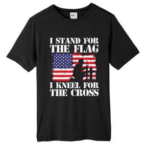 I Stand For The Flag I Kneel For The Cross 4th Of July Gift Tall Fusion ChromaSoft Performance T-Shirt