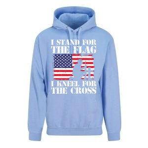 I Stand For The Flag I Kneel For The Cross 4th Of July Gift Unisex Surf Hoodie