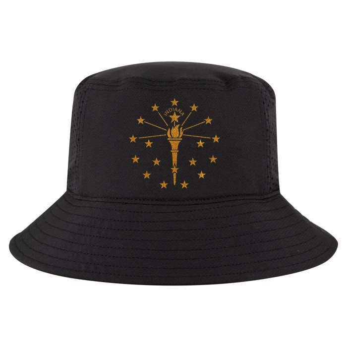 Indiana State Flag Graphic Cool Comfort Performance Bucket Hat
