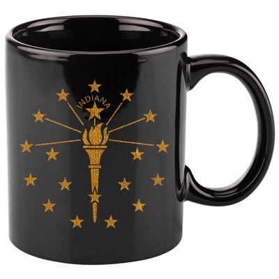 Indiana State Flag Graphic 11oz C Handle Ceramic Mug