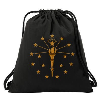 Indiana State Flag Graphic Drawstring Bag