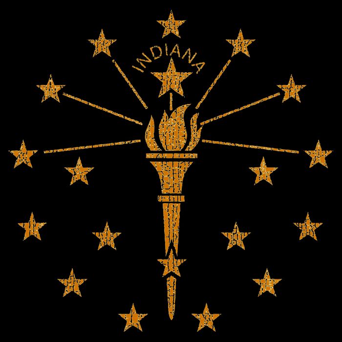 Indiana State Flag Graphic Drawstring Bag