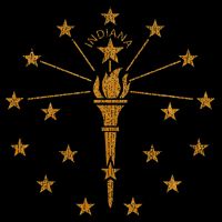 Indiana State Flag Graphic 16 in Basic Backpack