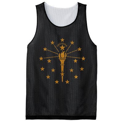 Indiana State Flag Graphic Mesh Reversible Basketball Jersey Tank