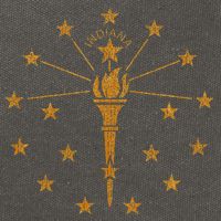 Indiana State Flag Graphic Cotton Canvas Backpack