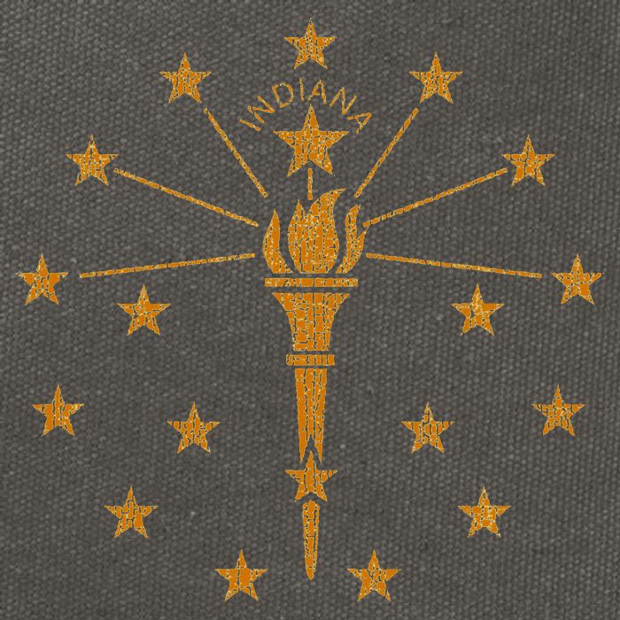 Indiana State Flag Graphic Cotton Canvas Backpack