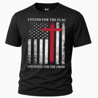 I Stand For The Flag And Kneel For The Cross American Flag Gift Performance Shirt