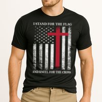 I Stand For The Flag And Kneel For The Cross American Flag Gift Performance Shirt