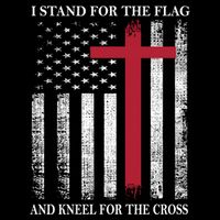 I Stand For The Flag And Kneel For The Cross American Flag Gift Backpack