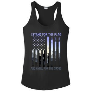 I Stand For The Flag And Kneel For The Cross Usa Tee Gift Ladies PosiCharge Competitor Racerback Tank