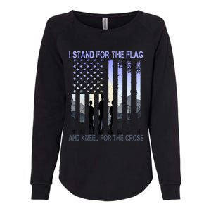 I Stand For The Flag And Kneel For The Cross Usa Tee Gift Womens California Wash Sweatshirt