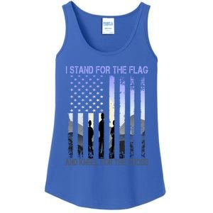 I Stand For The Flag And Kneel For The Cross Usa Tee Gift Ladies Essential Tank