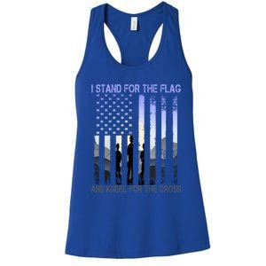 I Stand For The Flag And Kneel For The Cross Usa Tee Gift Women's Racerback Tank