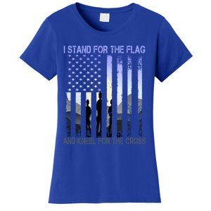 I Stand For The Flag And Kneel For The Cross Usa Tee Gift Women's T-Shirt