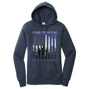 I Stand For The Flag And Kneel For The Cross Usa Tee Gift Women's Pullover Hoodie