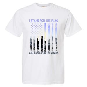 I Stand For The Flag And Kneel For The Cross Usa Tee Gift Garment-Dyed Heavyweight T-Shirt