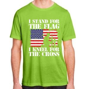 I Stand For The Flag I Kneel For The Cross 4th Of July Great Gift Adult ChromaSoft Performance T-Shirt