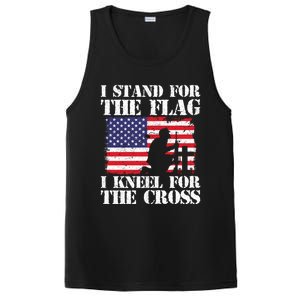 I Stand For The Flag I Kneel For The Cross 4th Of July Great Gift PosiCharge Competitor Tank