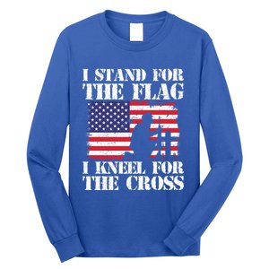 I Stand For The Flag I Kneel For The Cross 4th Of July Great Gift Long Sleeve Shirt