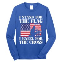 I Stand For The Flag I Kneel For The Cross 4th Of July Great Gift Long Sleeve Shirt