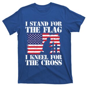 I Stand For The Flag I Kneel For The Cross 4th Of July Great Gift T-Shirt