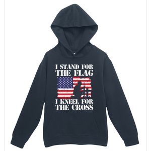 I Stand For The Flag I Kneel For The Cross 4th Of July Great Gift Urban Pullover Hoodie