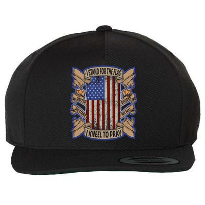 I Stand For The Flag Funny Gift Wool Snapback Cap