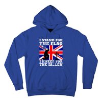 I Stand For The Flag I Kneel For The Fallen Union Jack Gift Hoodie