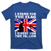 I Stand For The Flag I Kneel For The Fallen Union Jack Gift T-Shirt