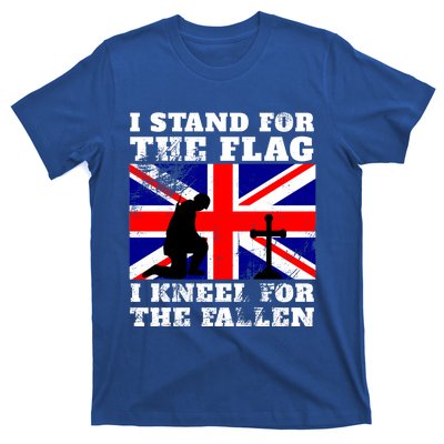 I Stand For The Flag I Kneel For The Fallen Union Jack Gift T-Shirt