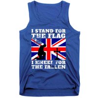 I Stand For The Flag I Kneel For The Fallen Union Jack Gift Tank Top