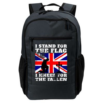 I Stand For The Flag I Kneel For The Fallen Union Jack Gift Daily Commute Backpack