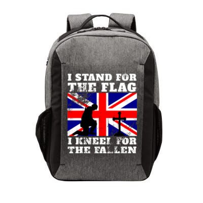 I Stand For The Flag I Kneel For The Fallen Union Jack Gift Vector Backpack