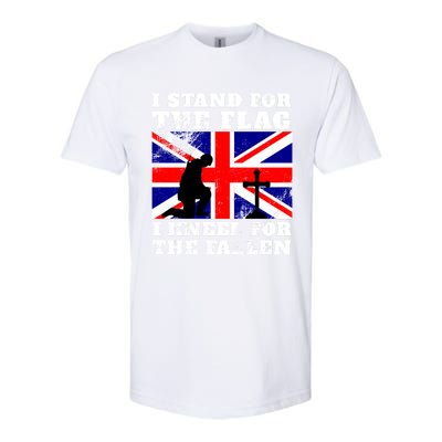 I Stand For The Flag I Kneel For The Fallen Union Jack Gift Softstyle CVC T-Shirt